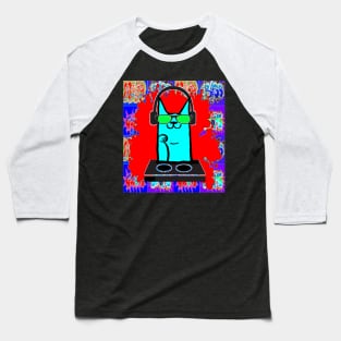 Cat Night Club Graffiti Baseball T-Shirt